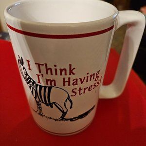 I think I am having stress zebra losing his stripes coffee mug.